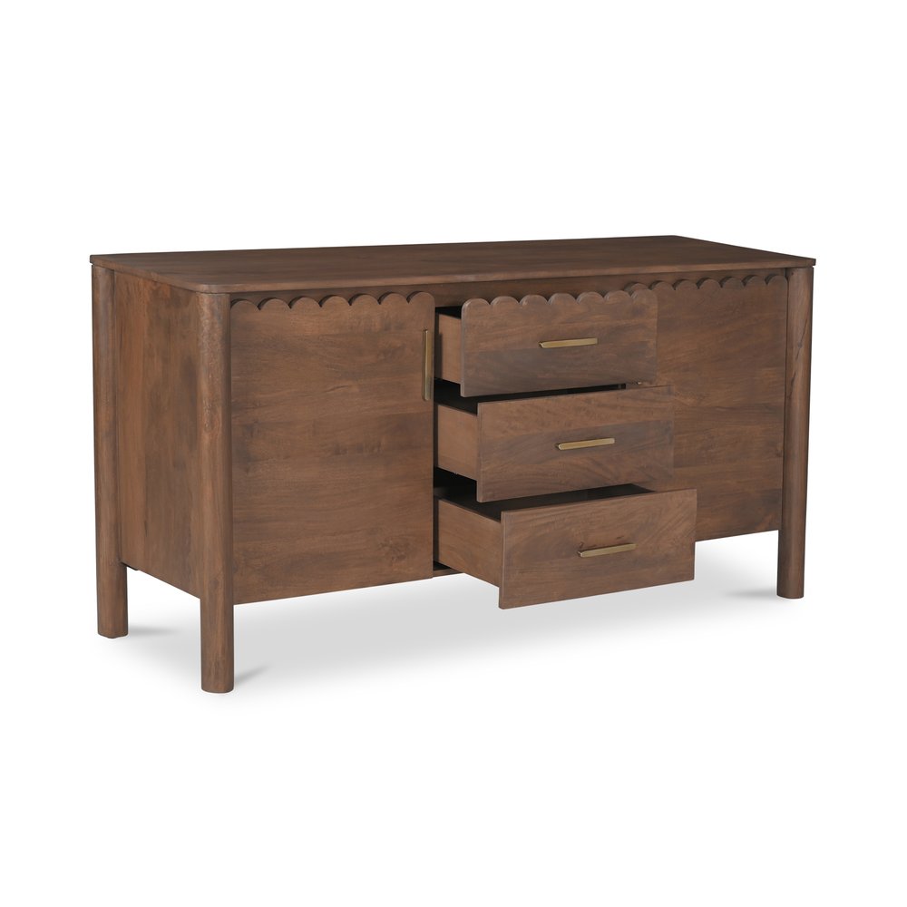 Moes Home - Wiley 3 Drawer Sideboard Vintage Brown - GZ-1164-03 view 6