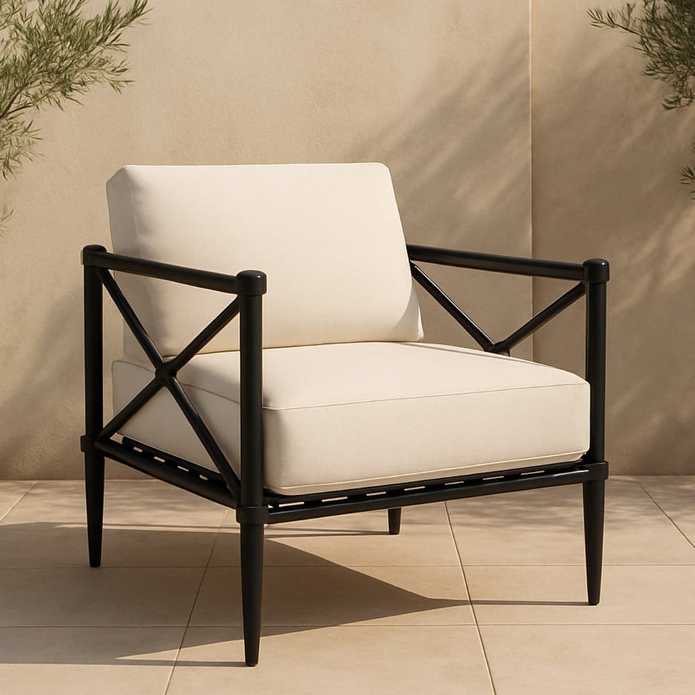 Moes Home - Willow Outdoor Accent Chair Cream - VV-1020-05 view 8