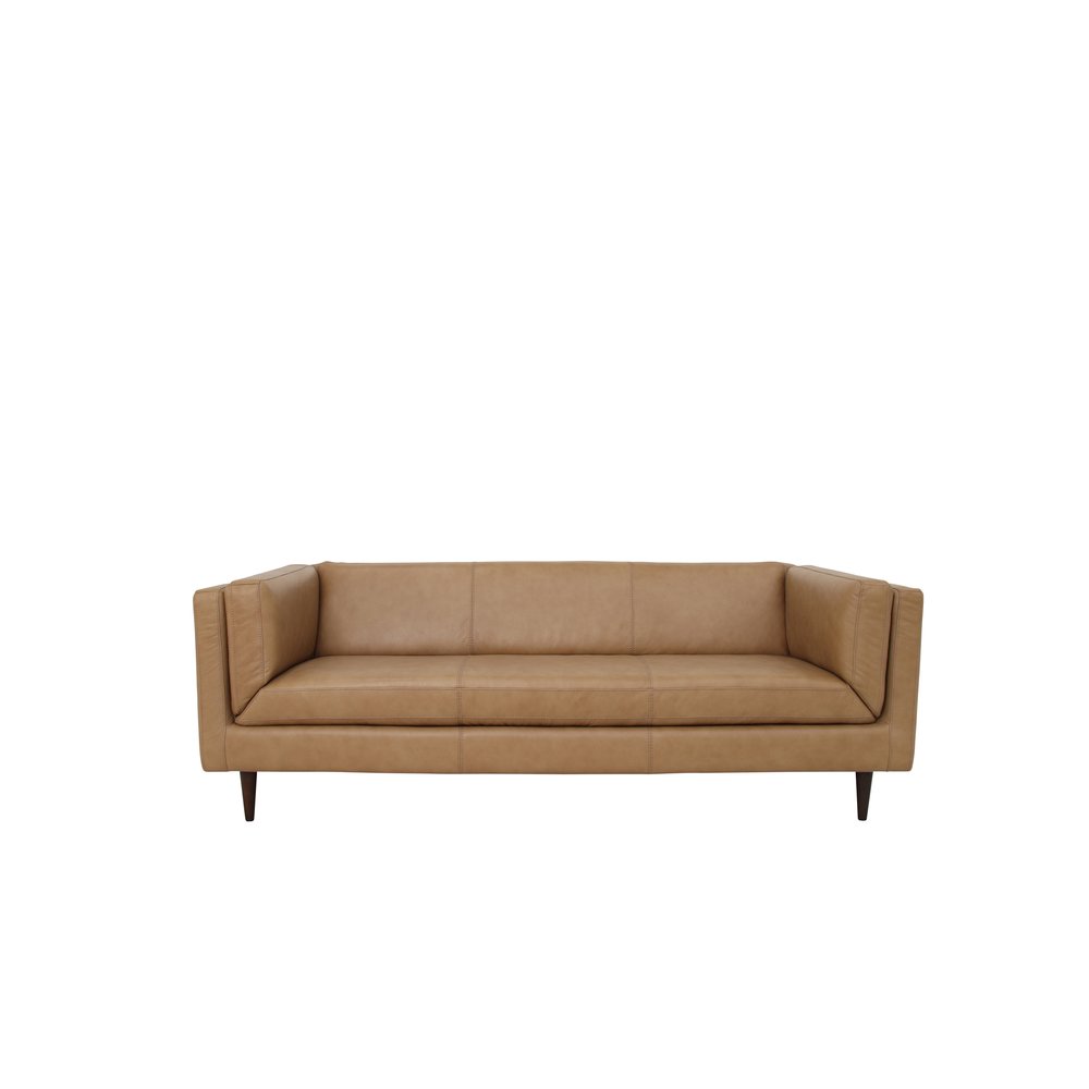Moes Home - Woods Sofa Tan Leather - XQ-1025-40 view 1
