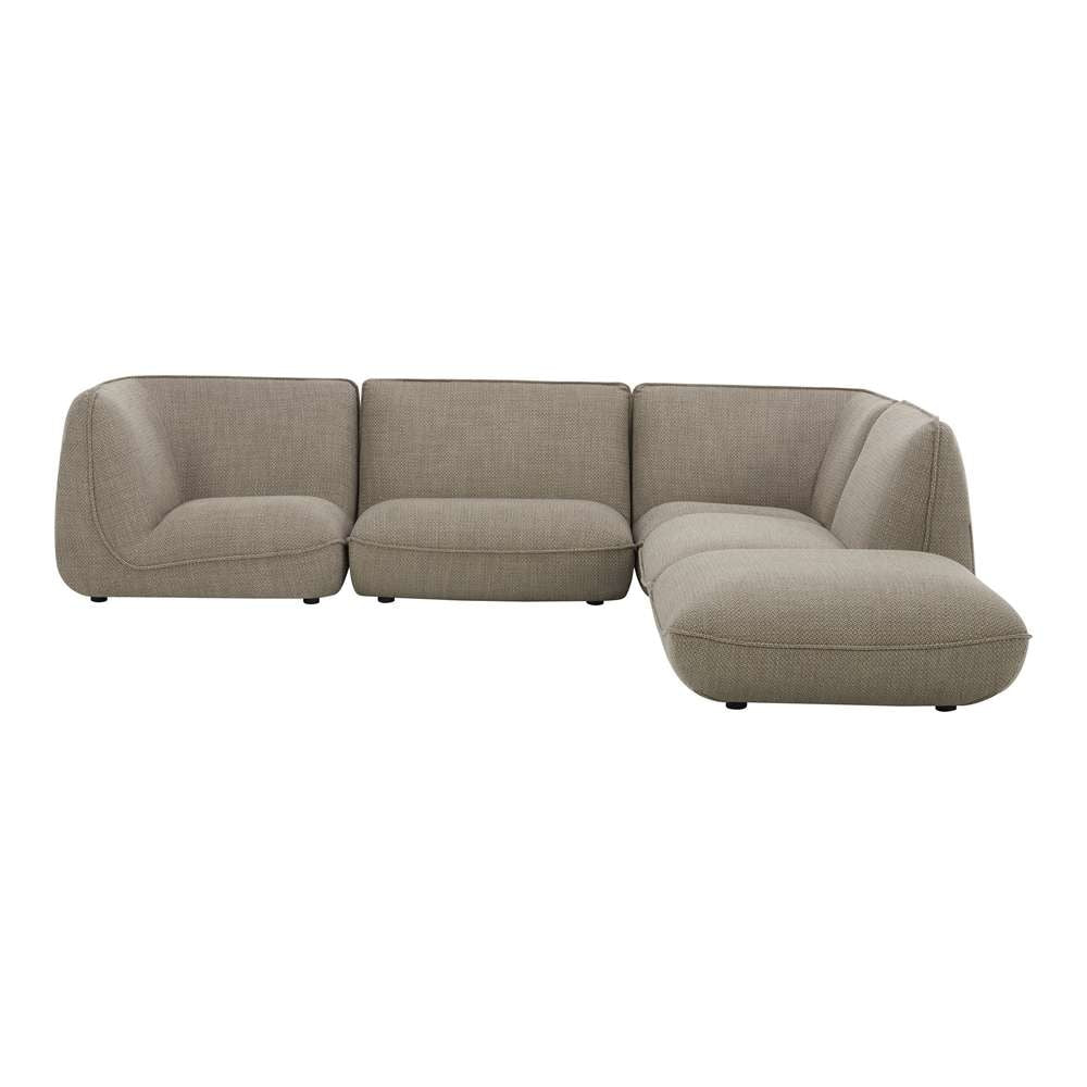 Moes Home - Zeppelin Lounge Modular Sectional Speckled Pumice - KQ-1019-15 veiw 1