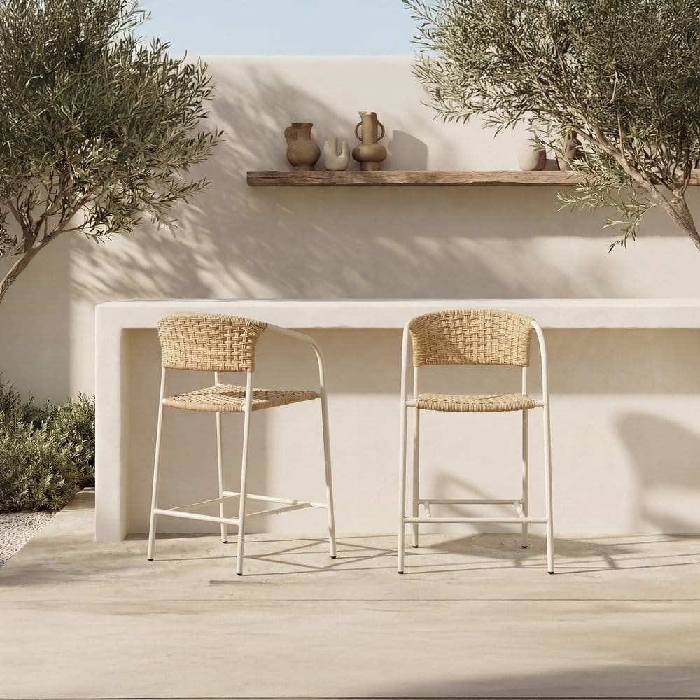 Moes Home - Zola Outdoor Bar Stool Natural - GE-1007-24 view 9