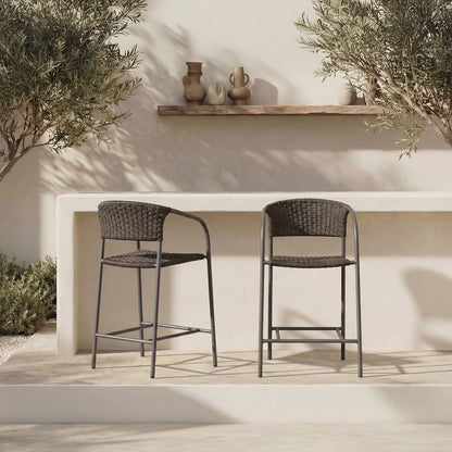 Moes Home - Zola Outdoor Counter Chair Dark Brown - GE-1008-20 view 9