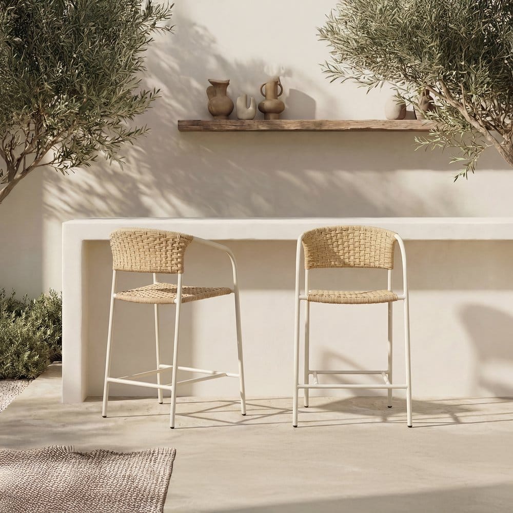 Moes Home - Zola Outdoor Counter Chair Natural - GE-1008-24 view 9