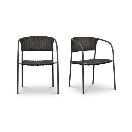 Moes Home - Zola Outdoor Dining Chair Dark Brown-Set of 2 - GE-1009-20 view 1