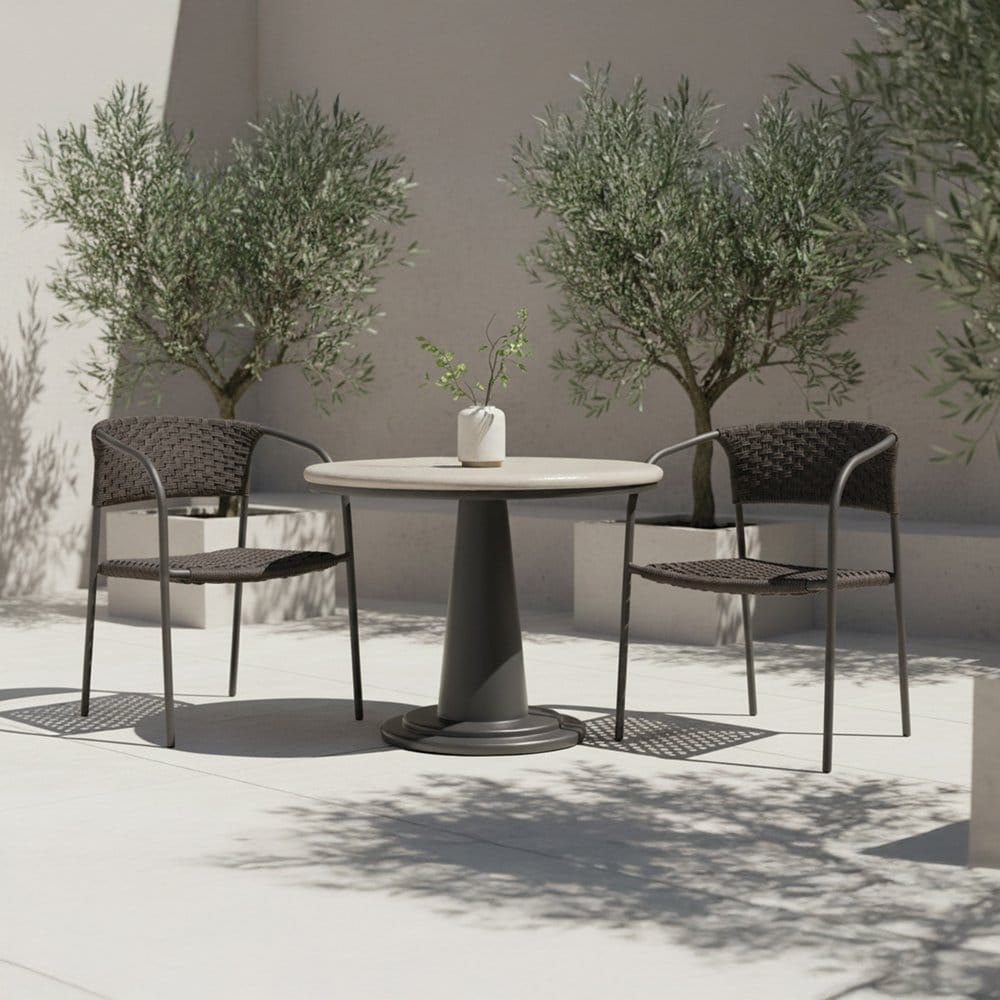 Moes Home - Zola Outdoor Dining Chair Dark Brown-Set of 2 - GE-1009-20 view 9