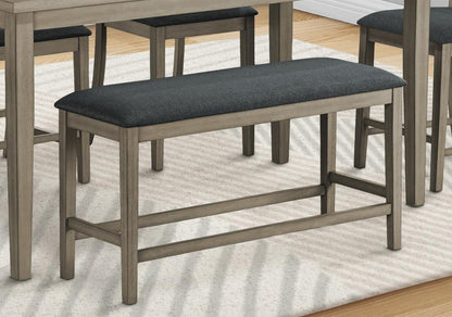Monarch Specialties - 42in Rectangular Bench in Grey - I 1383 veiw 2