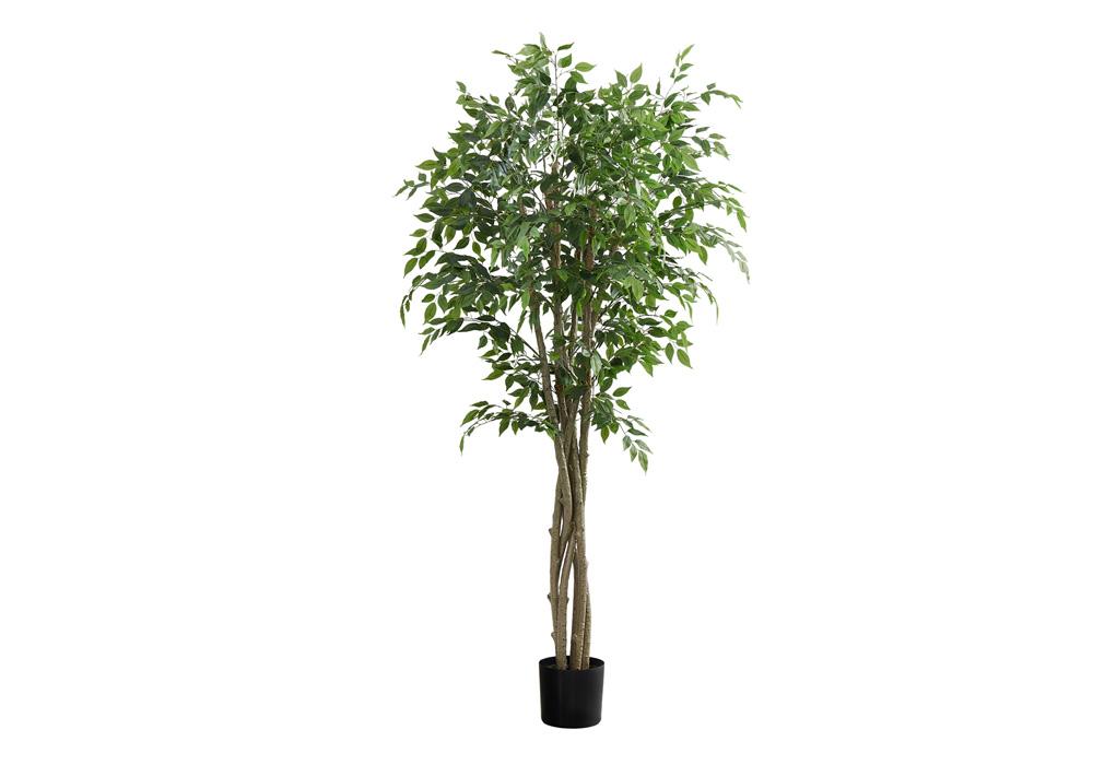 Monarch Specialties - 79in Tall Artificial Plant in Green,Black,Brown - I 9549 veiw 1