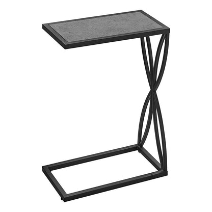 Monarch Specialties - Accent Table, C-Shaped, End, Side, Snack, Living Room, Bedroom, Metal, Laminate, Grey, Black, Contemporary, Modern - I-3305 veiw 1