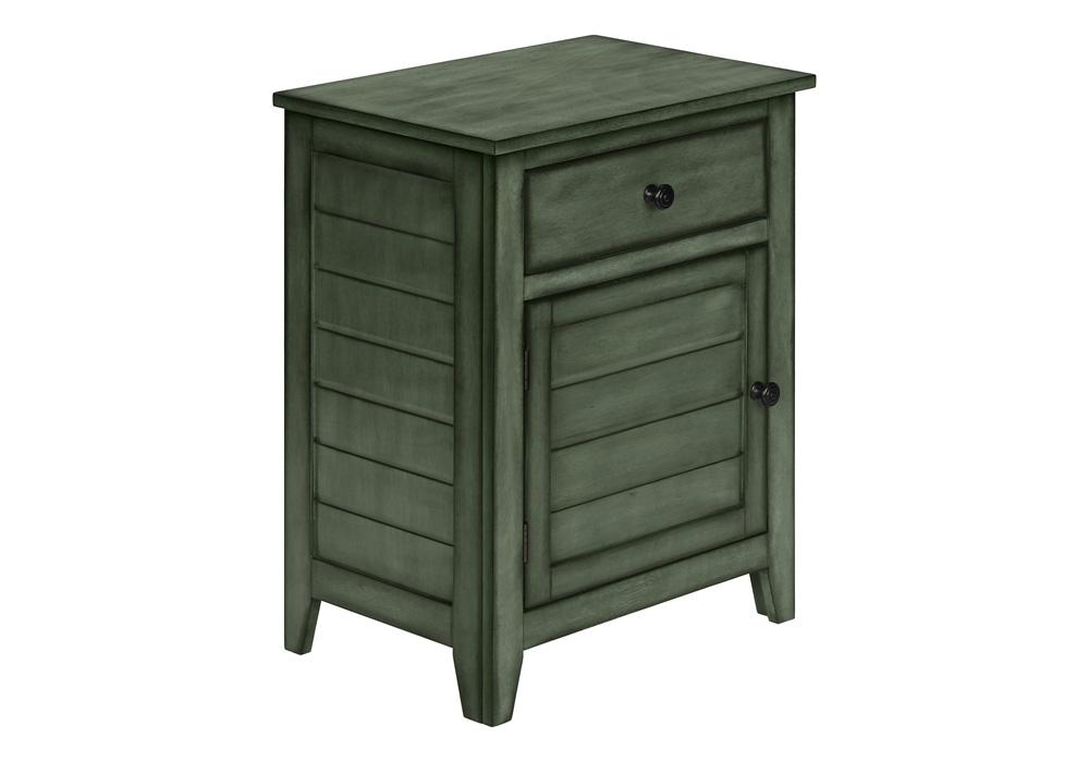 Monarch Specialties - Accent Table, Antique Green Veneer, Transitional - I 3948 veiw 1