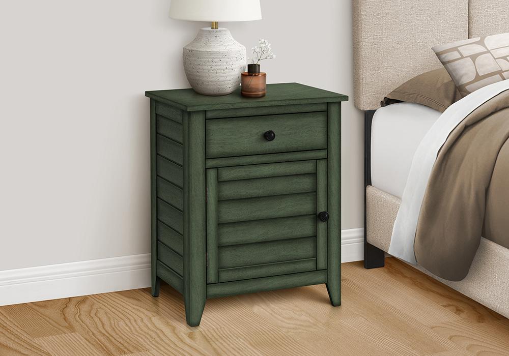 Monarch Specialties - Accent Table, Antique Green Veneer, Transitional - I 3948 veiw 2