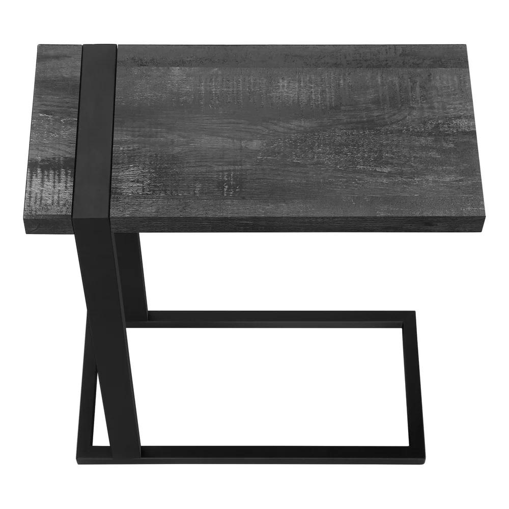 Monarch Specialties - Accent Table, C-Shaped, End, Side, Snack, Living Room, Bedroom, Metal, Laminate, Black, Contemporary, Modern - I-2863 veiw 3