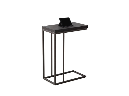 Monarch Specialties - Accent Table, C-Shaped, End, Side, Snack, Living Room, Bedroom, Metal, Laminate, Brown, Contemporary, Modern - I-3088 veiw 2