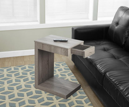 Monarch Specialties - Accent Table, C-Shaped, End, Side, Snack, Storage Drawer, Living Room, Bedroom, Laminate, Brown, Contemporary, Modern - I-3191 veiw 1