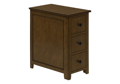 Monarch Specialties - Accent Table, End, Side Table, Nightstand, Narrow, Bedroom, Storage Drawer, Lamp, Brown Veneer, Transitional - I 3959 veiw 1