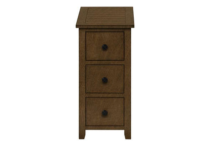 Monarch Specialties - Accent Table, End, Side Table, Nightstand, Narrow, Bedroom, Storage Drawer, Lamp, Brown Veneer, Transitional - I 3959 veiw 2
