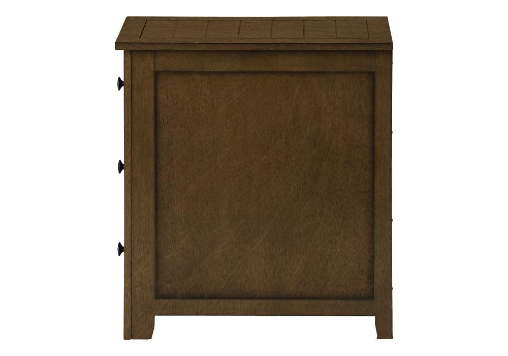 Monarch Specialties - Accent Table, End, Side Table, Nightstand, Narrow, Bedroom, Storage Drawer, Lamp, Brown Veneer, Transitional - I 3959 veiw 3