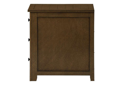 Monarch Specialties - Accent Table, End, Side Table, Nightstand, Narrow, Bedroom, Storage Drawer, Lamp, Brown Veneer, Transitional - I 3959 veiw 3