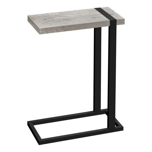 Monarch Specialties - Accent Table, C-Shaped, End, Side, Snack, Living Room, Bedroom, Metal, Laminate, Grey, Black, Contemporary, Modern - I-2858 veiw 1