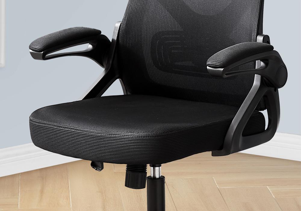 Monarch Specialties - Adjustable Height Office Chair in Black - I 7334 veiw 2