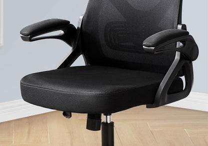 Monarch Specialties - Adjustable Height Office Chair in Black - I 7334 veiw 2