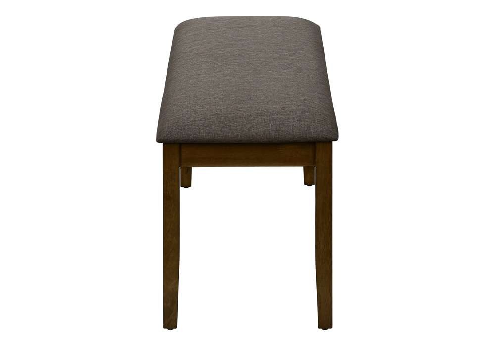 Monarch Specialties - Bench, 44in Rectangular, Upholstered, Wood, Dining Room, Kitchen, Entryway, Brown Solid Wood, Brown Fabric, Transitional - I 1397 veiw 3