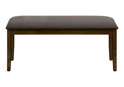 Monarch Specialties - Bench, 44in Rectangular, Upholstered, Wood, Dining Room, Kitchen, Entryway, Brown Solid Wood, Brown Fabric, Transitional - I 1397 veiw 4