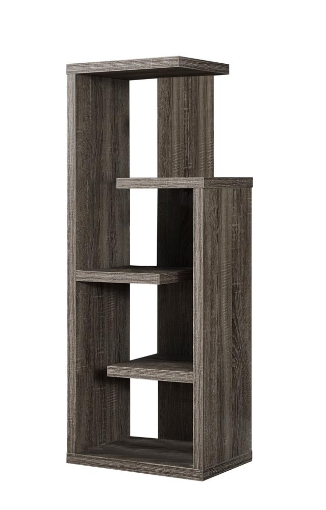 Monarch Specialties - Bookshelf, Bookcase, Etagere, 4 Tier, 48inH, Office, Bedroom, Laminate, Brown, Contemporary, Modern - I-2467 veiw 2