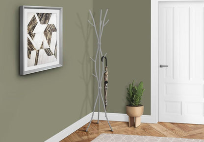 Monarch Specialties - Coat Rack, Hall Tree, Free Standing, 11 Hooks, Entryway, 74inH, Bedroom, Metal, Grey, Contemporary, Modern - I-2061 veiw 2