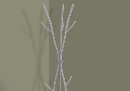 Monarch Specialties - Coat Rack, Hall Tree, Free Standing, 11 Hooks, Entryway, 74inH, Bedroom, Metal, Grey, Contemporary, Modern - I-2061 veiw 3