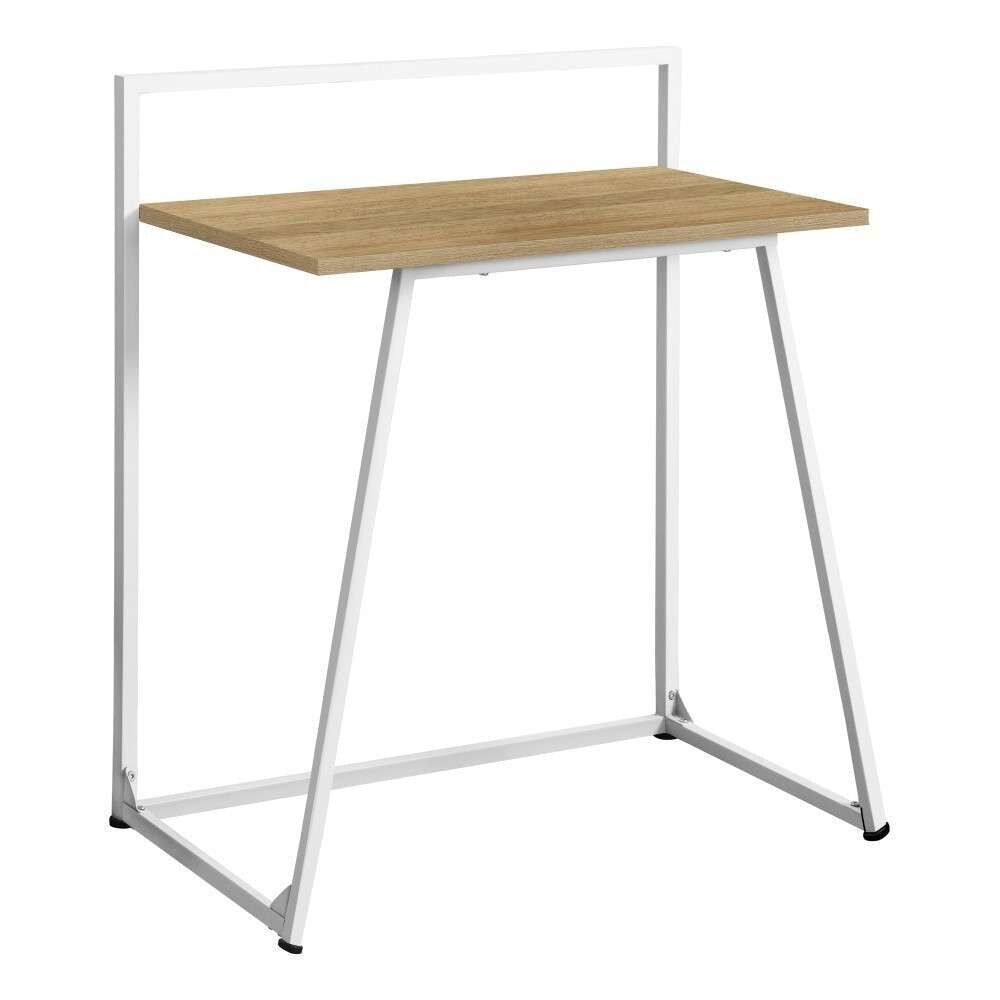 Monarch Specialties - Computer Desk, Home Office, Laptop, 30inL, Work, Metal, Laminate, Natural, White, Contemporary, Modern - I-7119 veiw 1