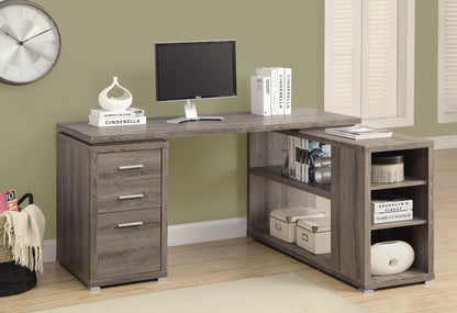 Monarch Specialties - Computer Desk, Home Office, Corner, Left, Right Set-Up, Storage Drawers, L Shape, Work, Laptop, Laminate, Brown, Contemporary, Modern - I-7319 veiw 1