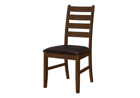 Monarch Specialties - Dining Chair, 37in Height, Set Of 2, Dining Room, Kitchen, Side, Upholstered, Brown Solid Wood, Brown Leather Look, Transitional - I 1372 veiw 1