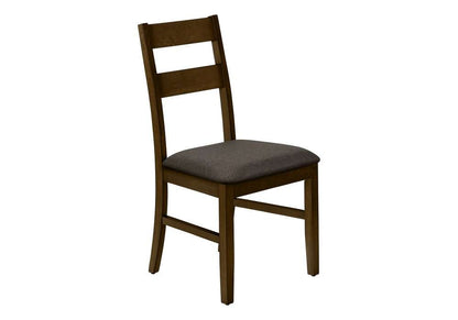 Monarch Specialties - Dining Chair, 37in Height, Set Of 2, Upholstered, Side, Dining Room, Kitchen, Brown Solid Wood, Brown Fabric, Transitional - I 1396 veiw 1