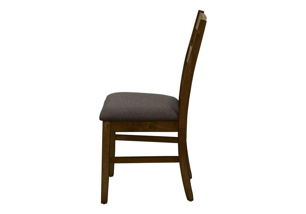 Monarch Specialties - Dining Chair, 37in Height, Set Of 2, Upholstered, Side, Dining Room, Kitchen, Brown Solid Wood, Brown Fabric, Transitional - I 1396 veiw 3