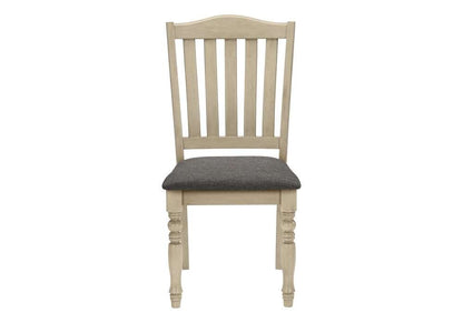 Monarch Specialties - Dining Chair, 39in Height, Set Of 2, Upholstered, Dining Room, Kitchen, Side, Antique Grey, Grey Fabric, Wood Legs, Transitional - I 1392 veiw 2