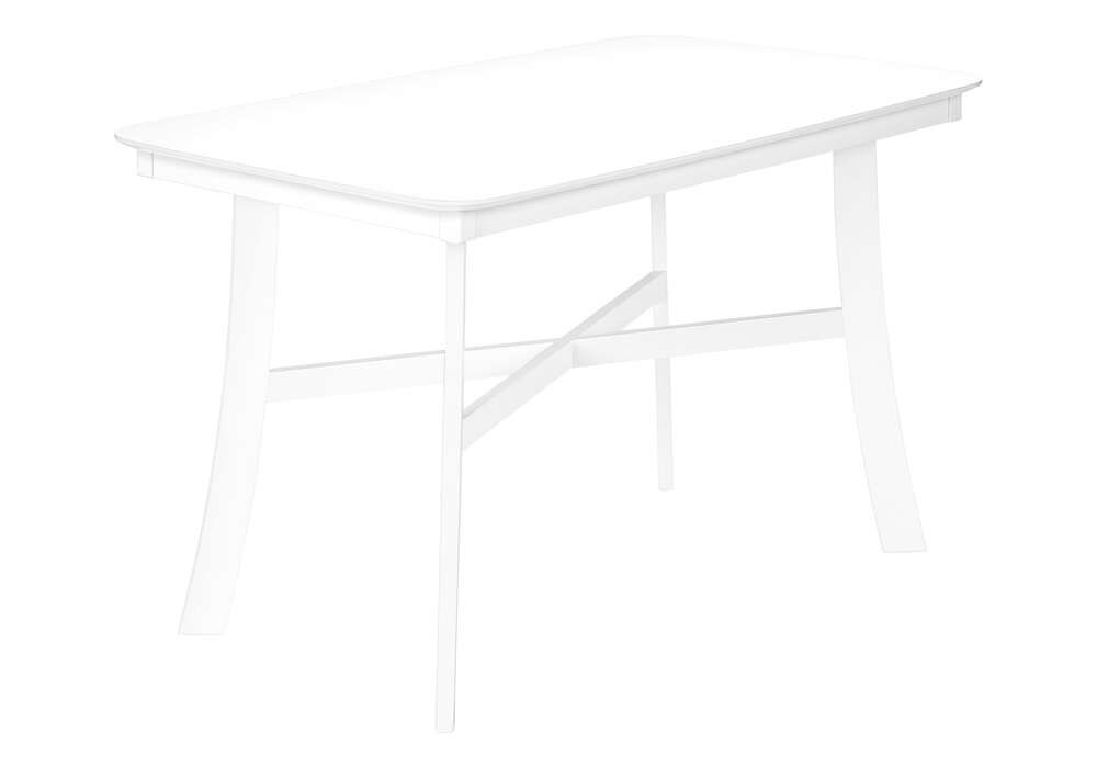Monarch Specialties - Dining Table, 48in Rectangular, Small, Kitchen, Dining Room, White Veneer, Wood Legs, Transitional - I 1323 veiw 1