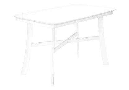 Monarch Specialties - Dining Table, 48in Rectangular, Small, Kitchen, Dining Room, White Veneer, Wood Legs, Transitional - I 1323 veiw 1