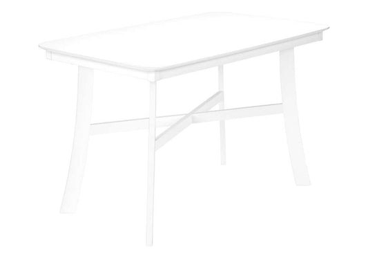 Monarch Specialties - Dining Table, 48in Rectangular, Small, Kitchen, Dining Room, White Veneer, Wood Legs, Transitional - I 1323 veiw 1