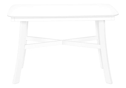 Monarch Specialties - Dining Table, 48in Rectangular, Small, Kitchen, Dining Room, White Veneer, Wood Legs, Transitional - I 1323 veiw 2