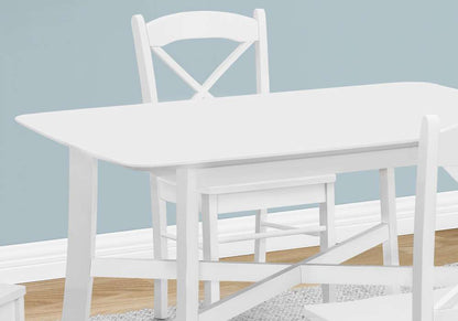 Monarch Specialties - Dining Table, 48in Rectangular, Small, Kitchen, Dining Room, White Veneer, Wood Legs, Transitional - I 1323 veiw 5