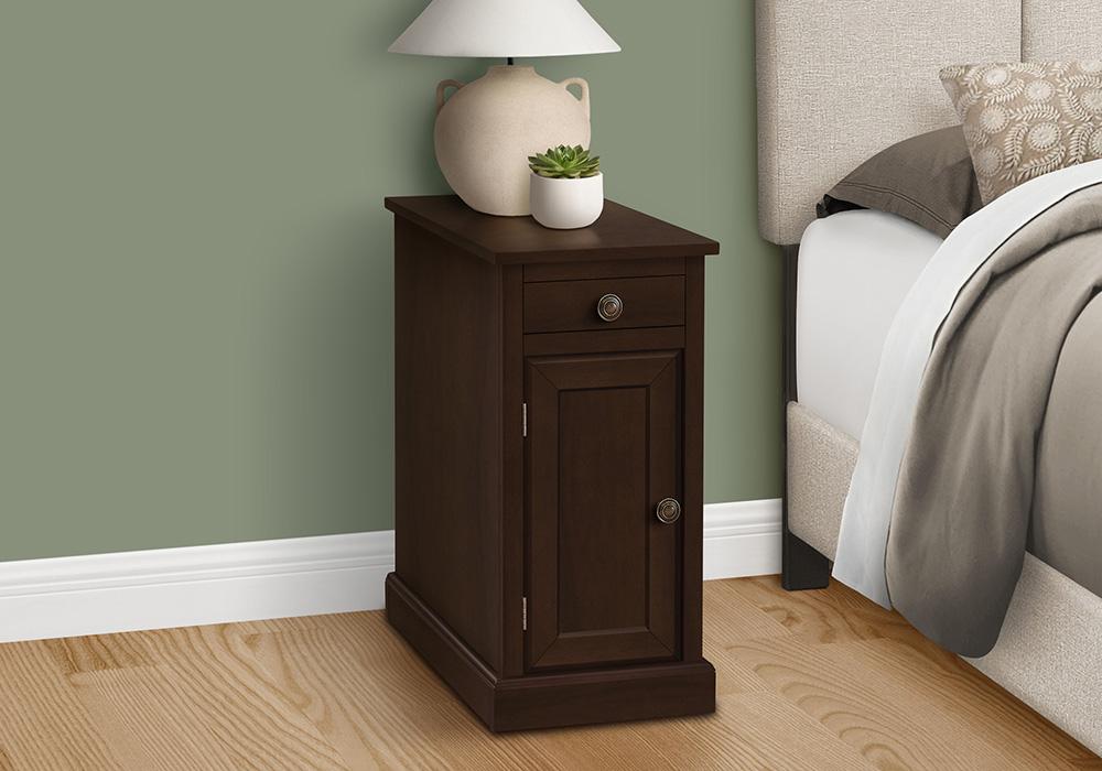 Monarch Specialties - End Table, Brown Veneer, Traditional - I 3964 veiw 2