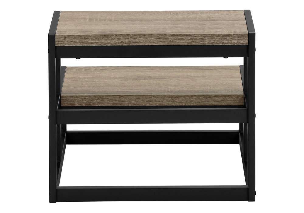 Monarch Specialties - Ladder, Step Stool, Bedroom, Kitchen, Black Metal, Dark Taupe Laminate, Contemporary - I 4000 veiw 4