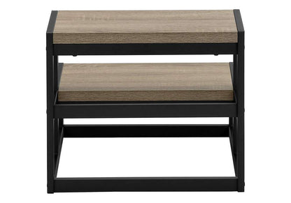 Monarch Specialties - Ladder, Step Stool, Bedroom, Kitchen, Black Metal, Dark Taupe Laminate, Contemporary - I 4000 veiw 4