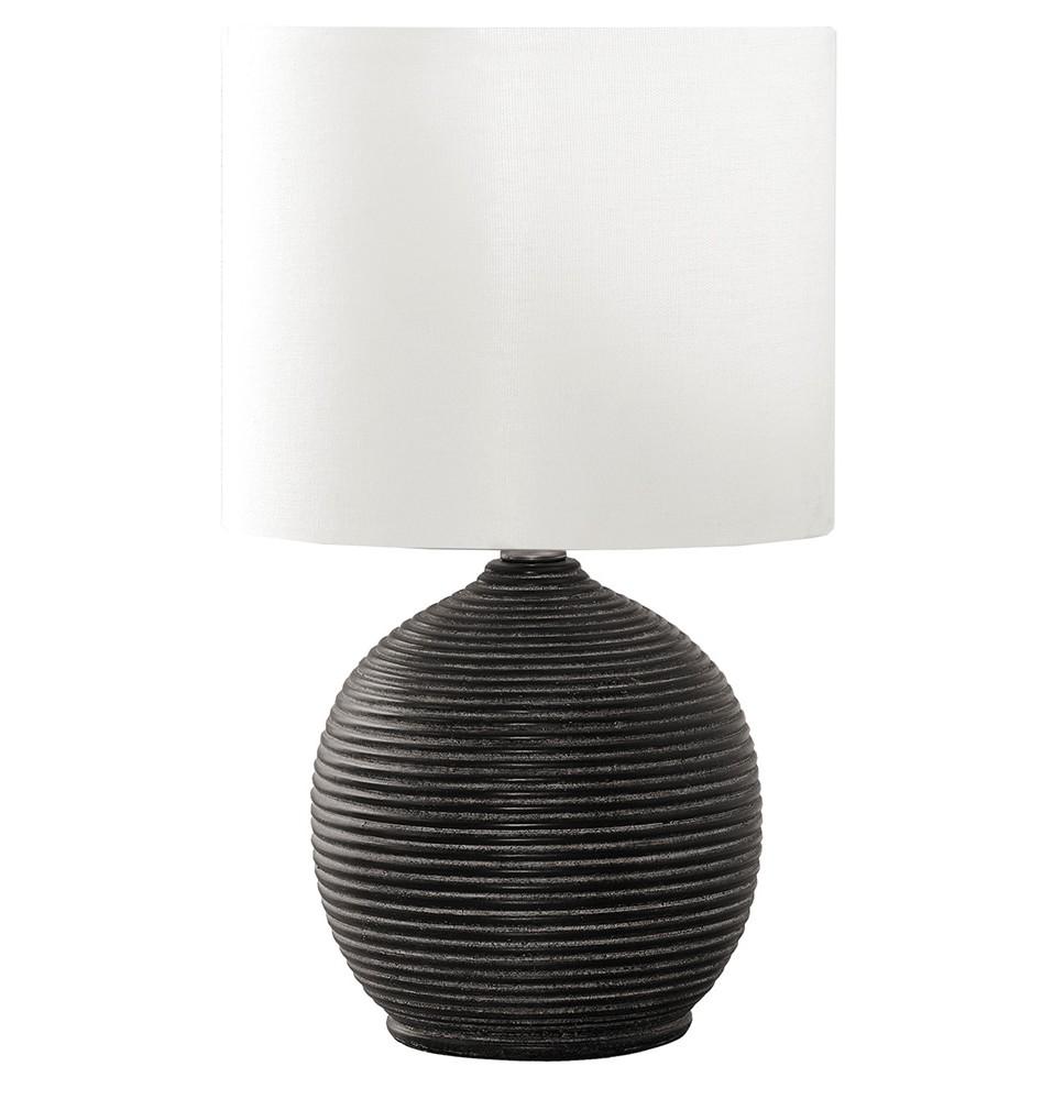 Monarch Specialties - Lighting, 16inH, Black Resin, Ivory / Cream Shade, Contemporary - I 9764 veiw 1