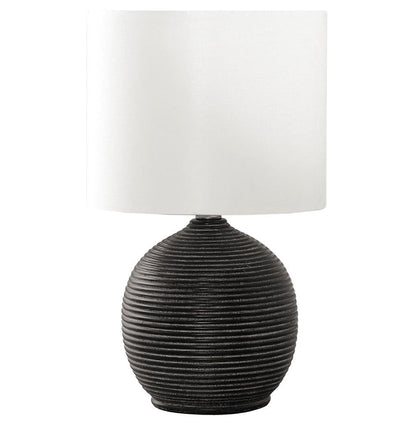 Monarch Specialties - Lighting, 16inH, Black Resin, Ivory / Cream Shade, Contemporary - I 9764 veiw 1