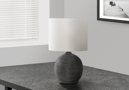 Monarch Specialties - Lighting, 16inH, Black Resin, Ivory / Cream Shade, Contemporary - I 9764 veiw 3