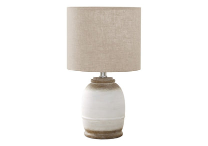 Monarch Specialties - Lighting, 16inH, Cream Resin, Beige Shade, Contemporary - I 9765 veiw 1