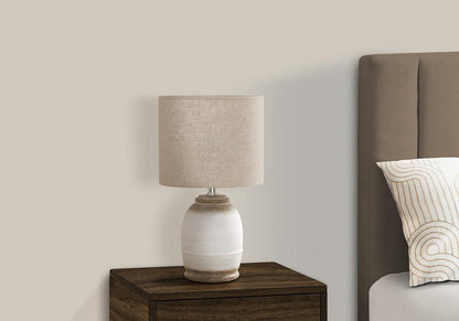 Monarch Specialties - Lighting, 16inH, Cream Resin, Beige Shade, Contemporary - I 9765 veiw 2