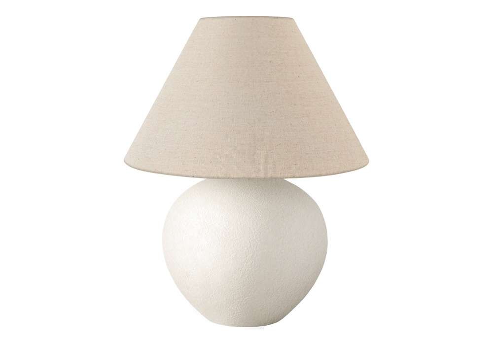 Monarch Specialties - Lighting, 16inH, Table Lamp, Cream Shade, Cream Ceramic, Contemporary - I 9631 veiw 1