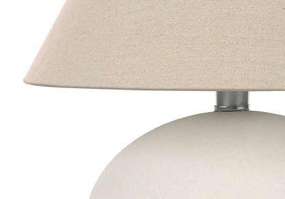 Monarch Specialties - Lighting, 16inH, Table Lamp, Cream Shade, Cream Ceramic, Contemporary - I 9631 veiw 2